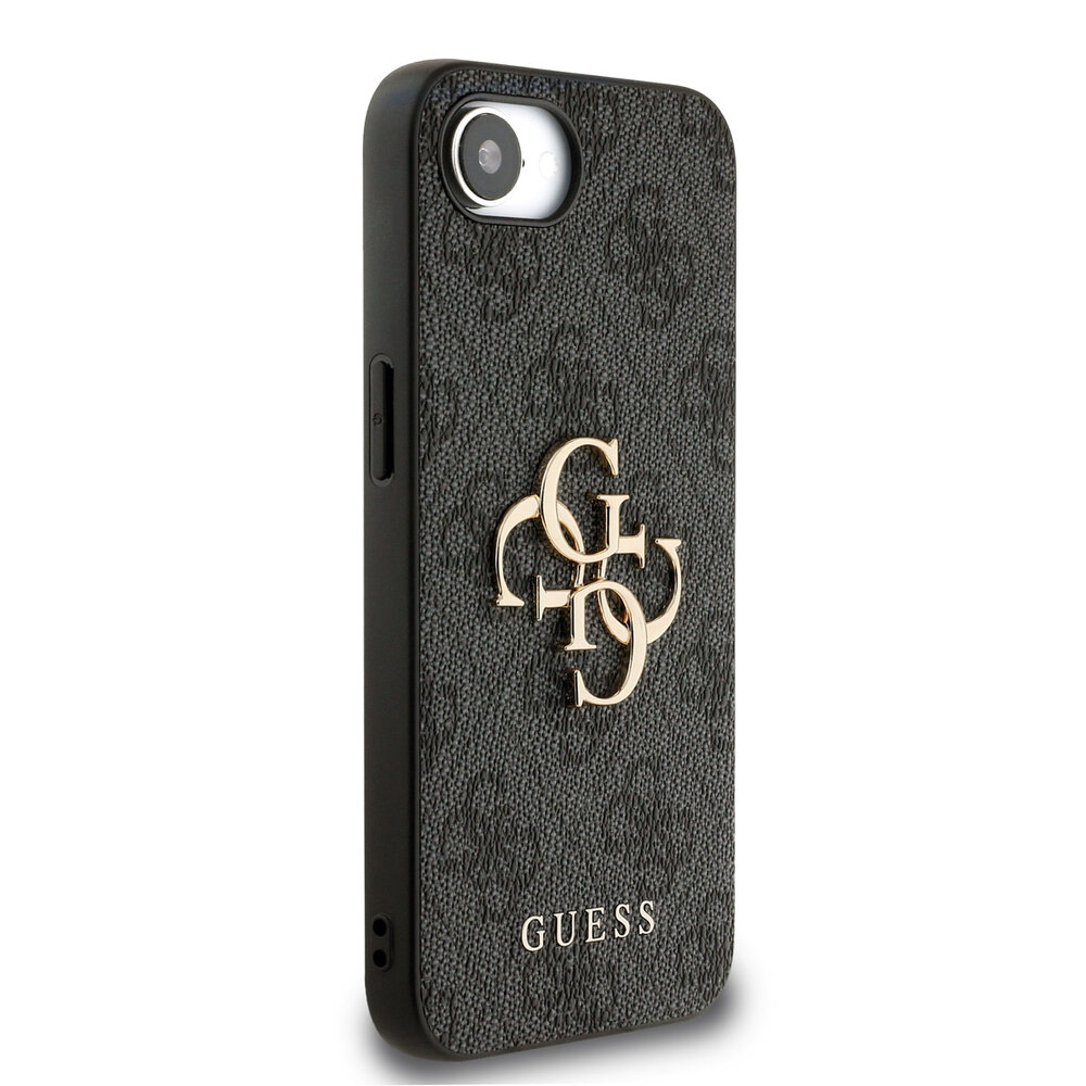 Guess Guess iPhone 16e & 17e Back cover coque - 4G - Big Metal Logo - Noir