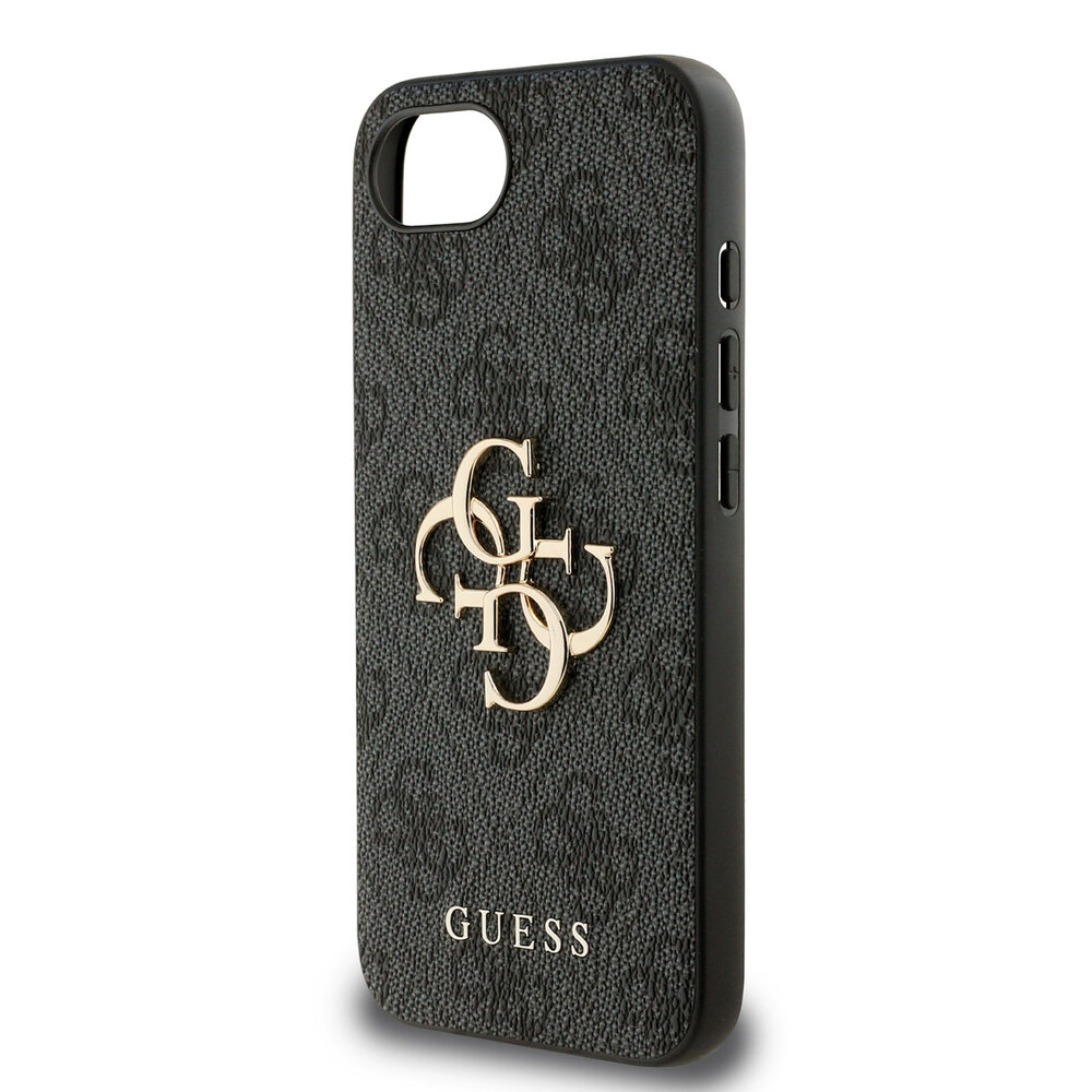 Guess Guess iPhone 16e & 17e Back cover coque - 4G - Big Metal Logo - Noir