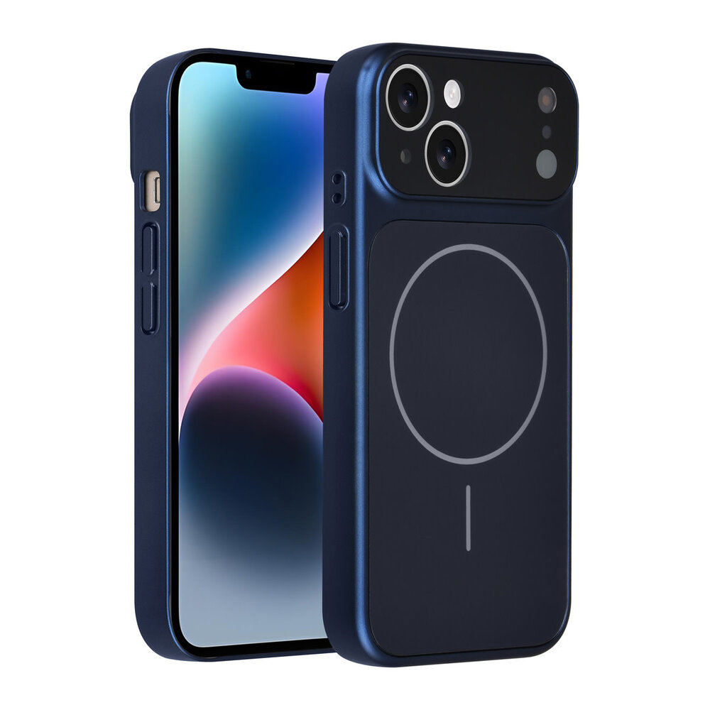 AG Matte Glass AG Matte Glass iPhone 14 & 13 Back cover coque - Magsafe full protection cover - Bleu AG Matte Glass AG Matte Glass iPhone 14 & 13 Back cover coque - Magsafe full protection cover - Bleu