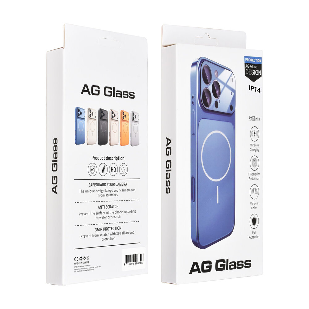 AG Matte Glass AG Matte Glass iPhone 14 & 13 Backcover hoesje - Magsafe full protection cover - Blauw AG Matte Glass AG Matte Glass iPhone 14 & 13 Backcover hoesje - Magsafe full protection cover - Blauw