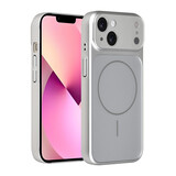 AG Matte Glass AG Matte Glass iPhone 13 & 14 Back cover coque - Magsafe full protection cover - Argent