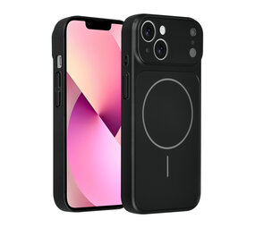 AG Matte Glass AG Matte Glass iPhone 13 & 14 Back cover coque - Magsafe full protection cover - Noir
