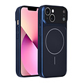 AG Matte Glass iPhone 13 & 14 Back-Cover hul - Magsafe full protection cover - Blau
