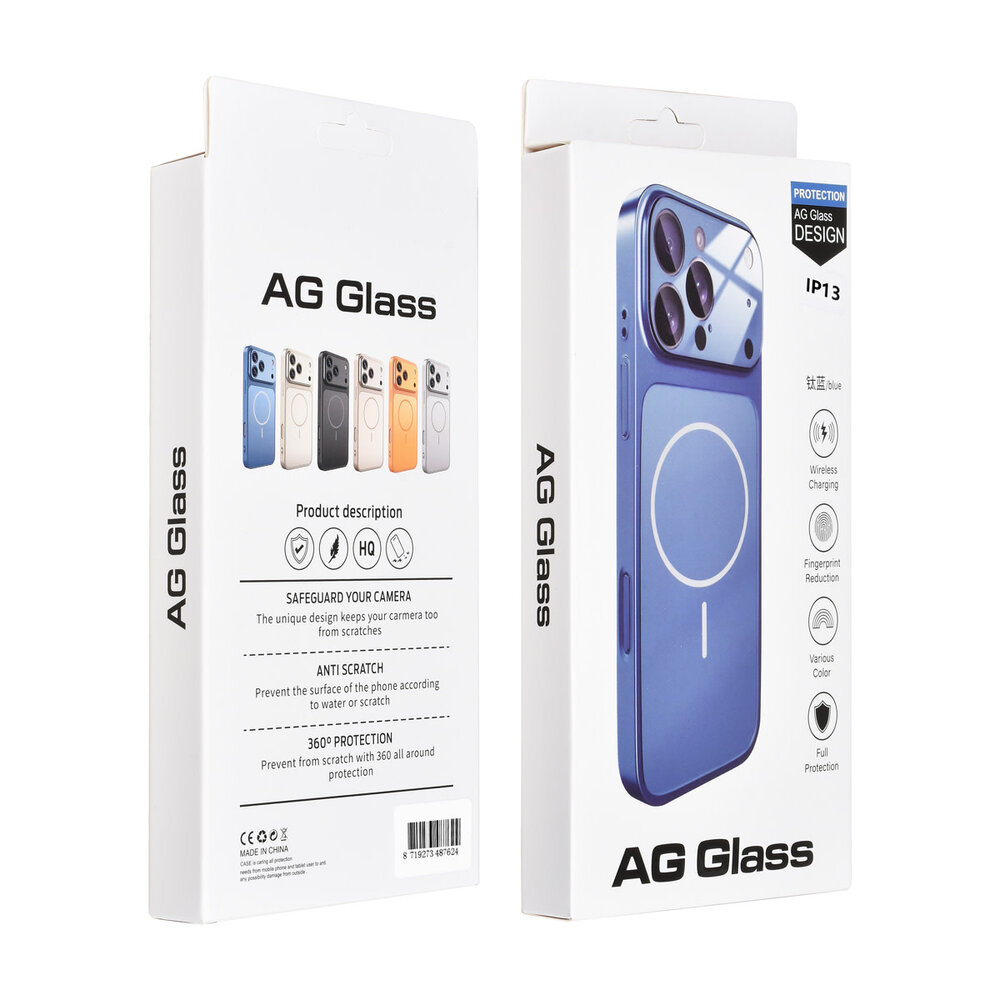 AG Matte Glass AG Matte Glass iPhone 13 & 14 Backcover hoesje - Magsafe full protection cover - Blauw AG Matte Glass AG Matte Glass iPhone 13 & 14 Backcover hoesje - Magsafe full protection cover - Blauw