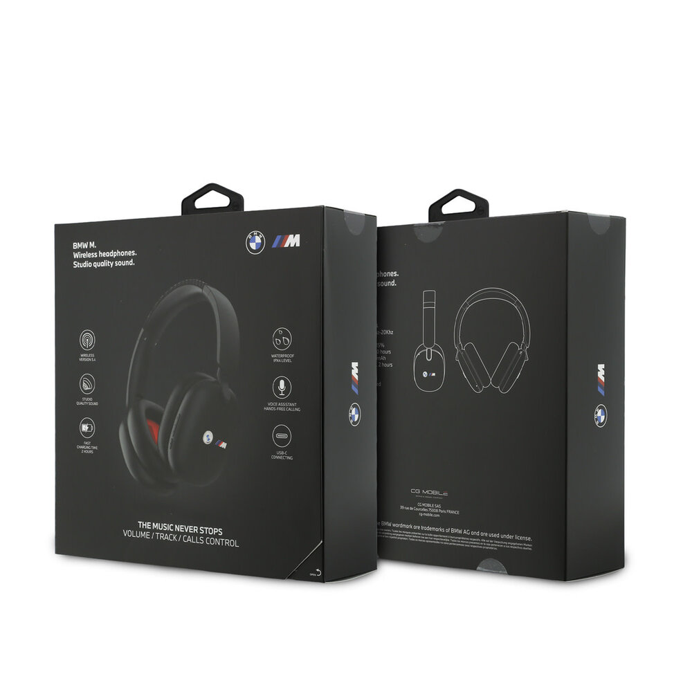 BMW BMW M Koptelefoons - Bluetooth Headphones Printed Logos - Zwart BMW BMW M Koptelefoons - Bluetooth Headphones Printed Logos - Zwart
