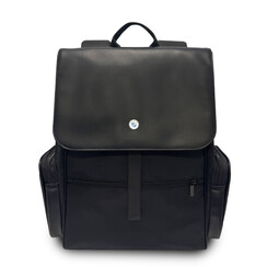 BMW M Rugtas - SIG Backpack 15 Inch met Zijvakken & Metalen Logo - Zwart