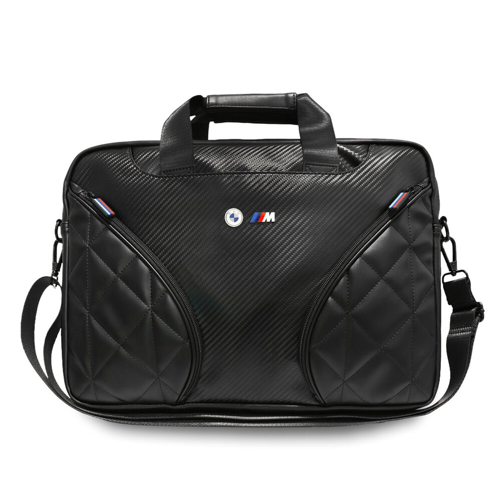 BMW BMW M Laptop Tasche - PU-Carbonfächer & Metalllogo - 15 Inch - Schwarz BMW BMW M Laptop Tasche - PU-Carbonfächer & Metalllogo - 15 Inch - Schwarz