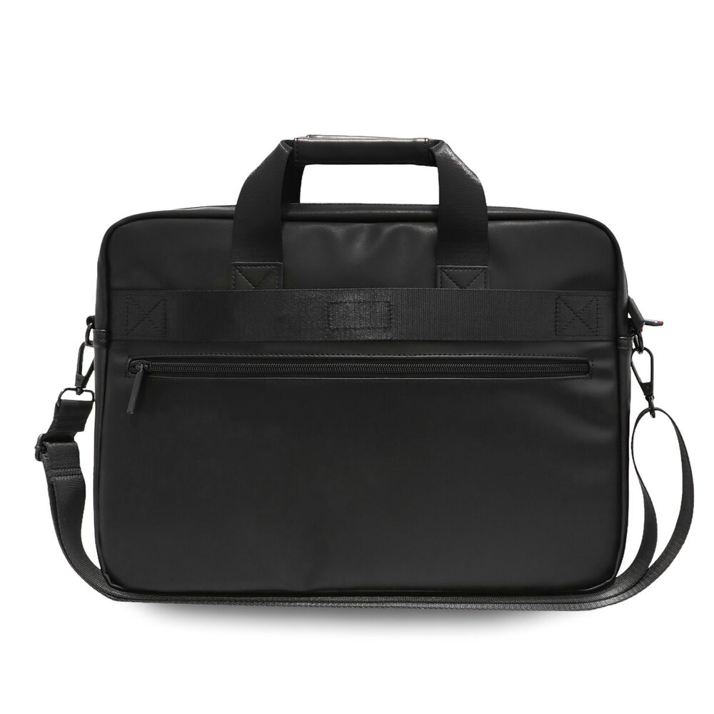 BMW Sac pour Ordinateur Portable BMW M - Poches en PU Carbone & Logo Métallique - 15 Inch - Noir