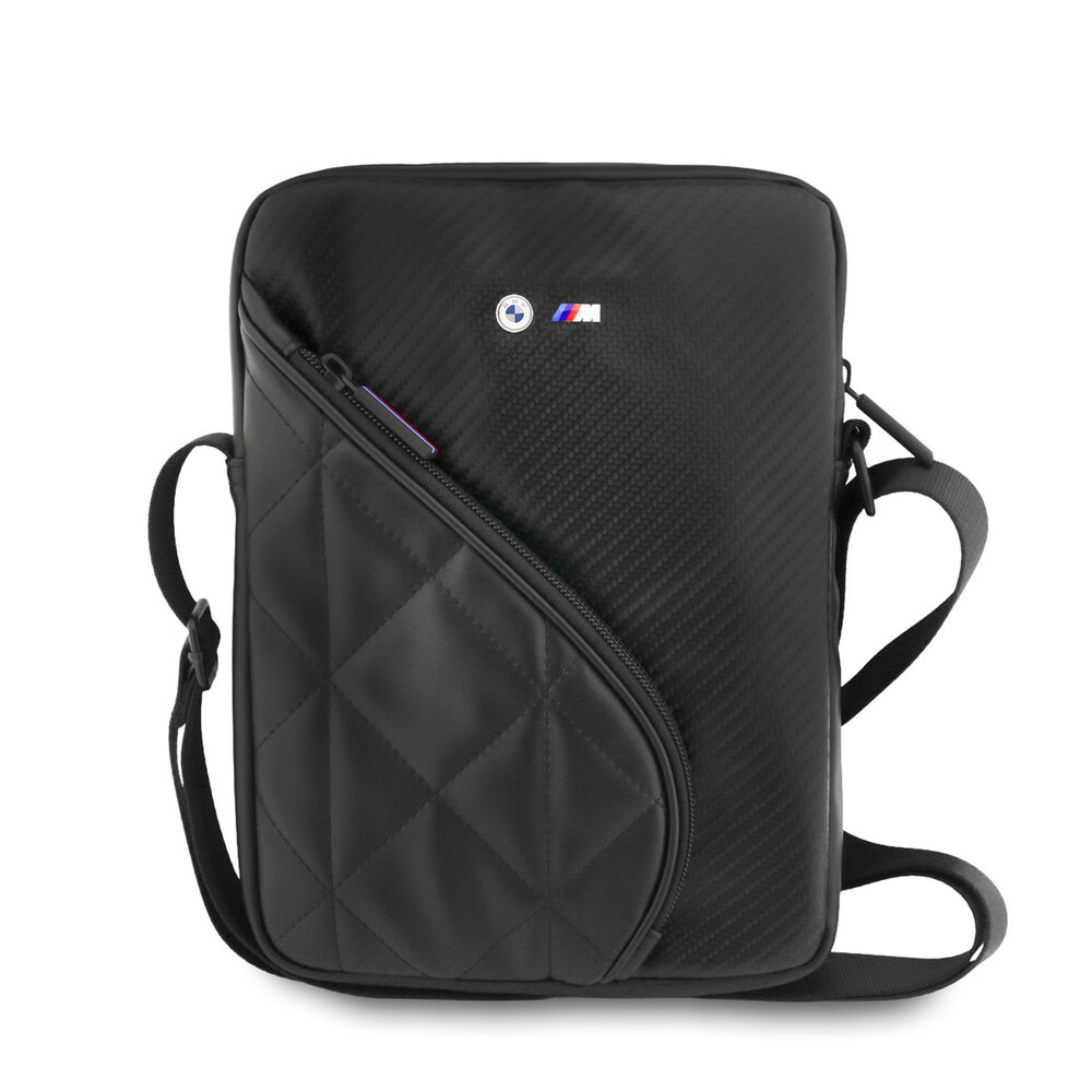 BMW Sac pour tablette BMW M - Poche en PU Carbone & Logo Métallique - 10 Pouces - Noir BMW Sac pour tablette BMW M - Poche en PU Carbone & Logo Métallique - 10 Pouces - Noir