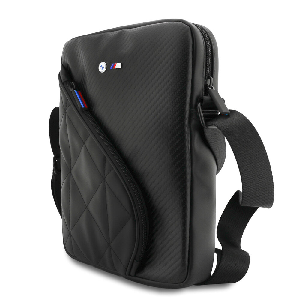 BMW Sac pour tablette BMW M - Poche en PU Carbone & Logo Métallique - 10 Pouces - Noir BMW Sac pour tablette BMW M - Poche en PU Carbone & Logo Métallique - 10 Pouces - Noir