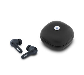 BMW BMW M Bouchons d'oreilles - TWS Leather Metal Logo - Noir BMW BMW M Bouchons d'oreilles - TWS Leather Metal Logo - Noir