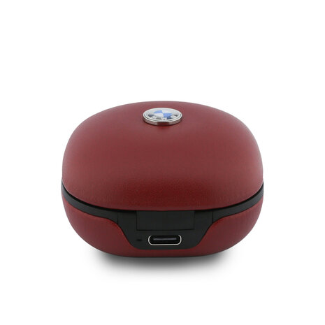 BMW BMW M Bouchons d'oreilles - TWS Leather Metal Logo - Rouge BMW BMW M Bouchons d'oreilles - TWS Leather Metal Logo - Rouge