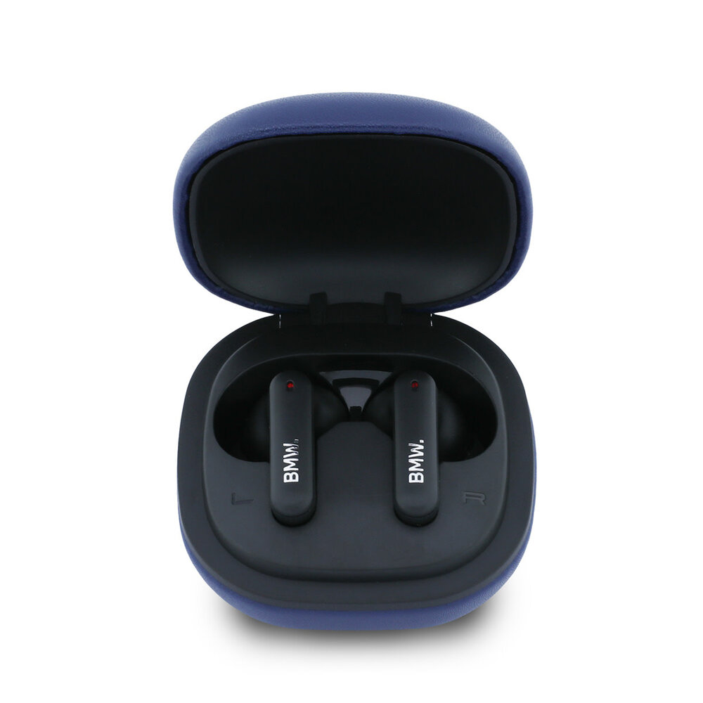 BMW BMW M Bouchons d'oreilles - TWS Leather Metal Logo - Navy BMW BMW M Bouchons d'oreilles - TWS Leather Metal Logo - Navy