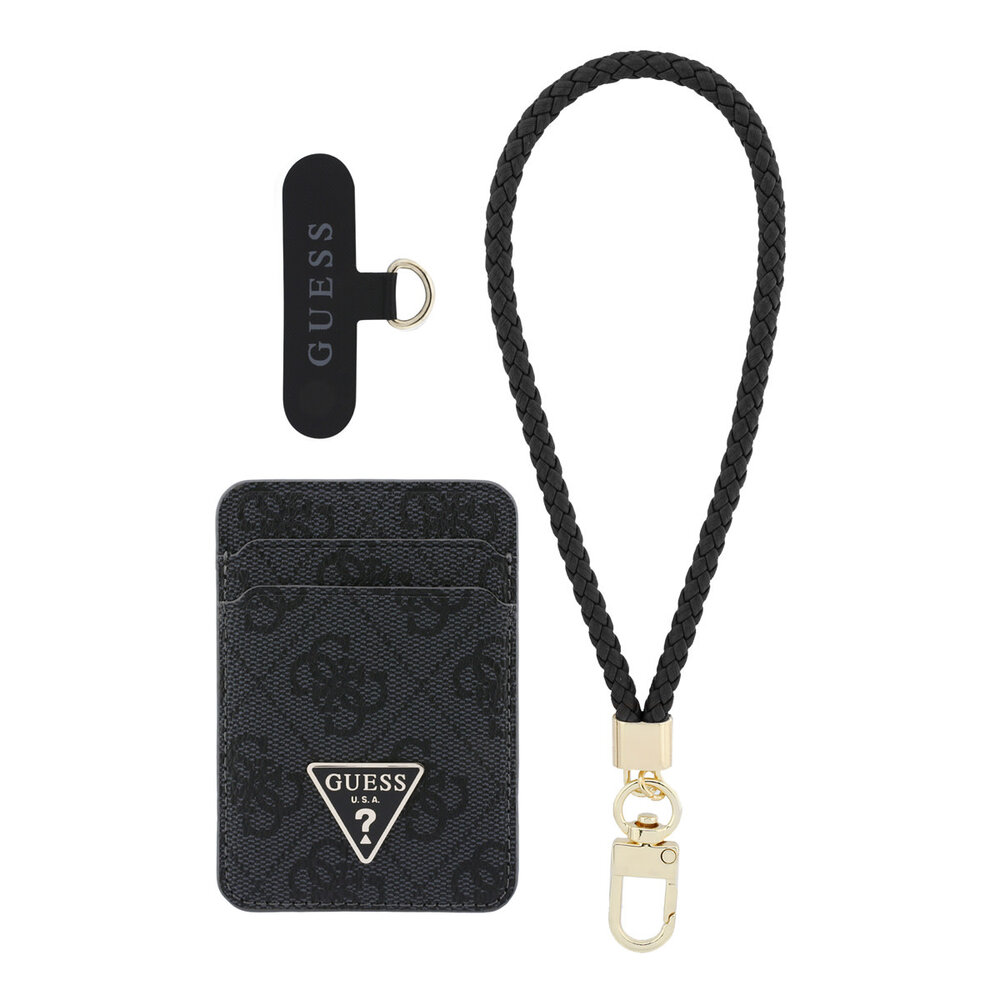 Guess Guess Cords & Straps - Cardslot Magsafe & Strap Triangle - Black Guess Guess Cords & Straps - Cardslot Magsafe & Strap Triangle - Black