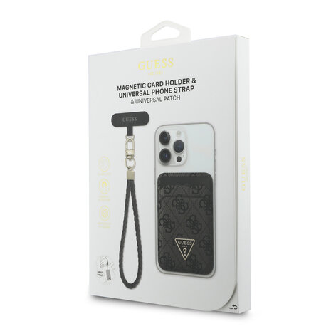 Guess Guess Cords & Straps - Cardslot Magsafe & Strap Triangle - Black Guess Guess Cords & Straps - Cardslot Magsafe & Strap Triangle - Black