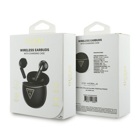 Guess Guess Earplugs - TWS Gold Line Triangle Electroplate - Black Guess Guess Earplugs - TWS Gold Line Triangle Electroplate - Black