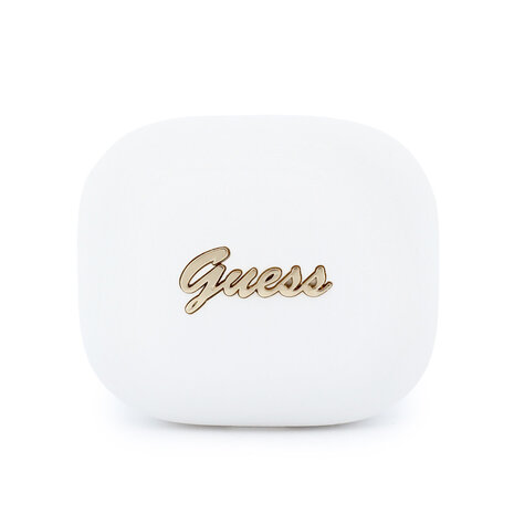 Guess Guess öhrstoepsel - TWS With Script Metal Logo - Weiß Guess Guess öhrstoepsel - TWS With Script Metal Logo - Weiß