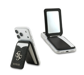 Guess Guess Porte-cartes - 4G Wallet Cardslot Magsafe Stand & Mirror 4G Classic - Noir Guess Guess Porte-cartes - 4G Wallet Cardslot Magsafe Stand & Mirror 4G Classic - Noir