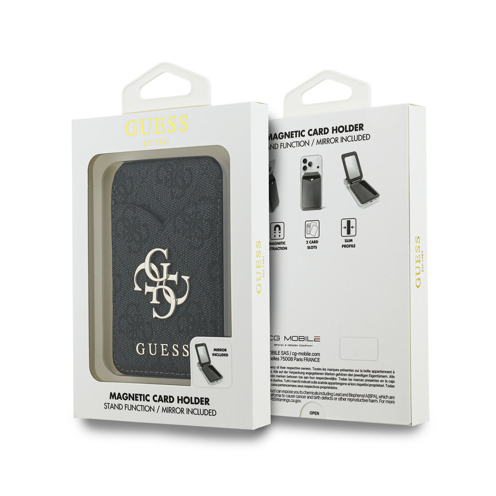 Guess Guess Pasjeshouder - 4G PU WALLET CARDSLOT MAGSAFE STAND & MIRROR 4G CLASSIC - Zwart Guess Guess Pasjeshouder - 4G PU WALLET CARDSLOT MAGSAFE STAND & MIRROR 4G CLASSIC - Zwart