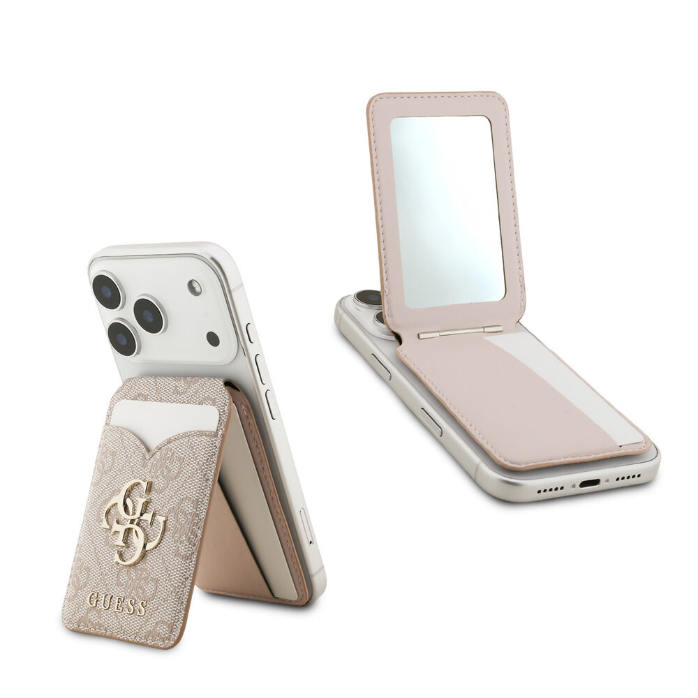 Guess Guess Magsafe Card holder - 4G Wallet Cardslot Magsafe Stand & Mirror 4G Classic - Pink Guess Guess Magsafe Card holder - 4G Wallet Cardslot Magsafe Stand & Mirror 4G Classic - Pink