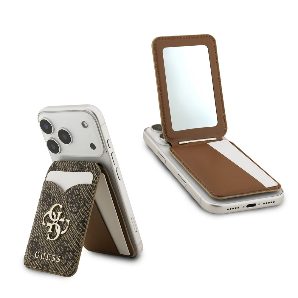 Guess Guess Magsafe Card holder - 4G Wallet Cardslot Magsafe Stand & Mirror 4G Classic - Brown Guess Guess Magsafe Card holder - 4G Wallet Cardslot Magsafe Stand & Mirror 4G Classic - Brown