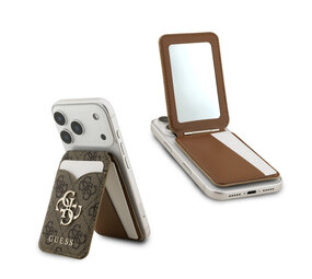 Guess Guess Pasjeshouder - 4G PU WALLET CARDSLOT MAGSAFE STAND & MIRROR 4G CLASSIC - Bruin Guess Guess Pasjeshouder - 4G PU WALLET CARDSLOT MAGSAFE STAND & MIRROR 4G CLASSIC - Bruin