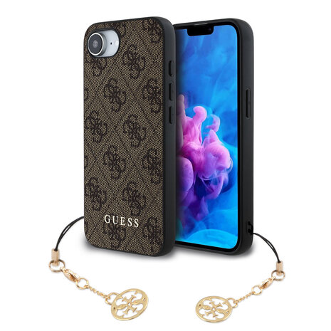 Guess Guess iPhone 16e & 17e Back-Cover hul - 4G Charm - Braun