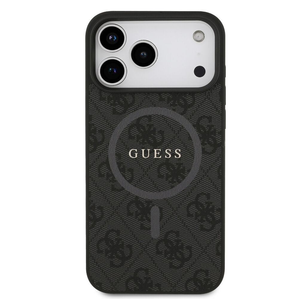 Guess Guess iPhone 17 Pro Max Back cover coque - MagSafe - 4G Classic Metal Logo - Noir