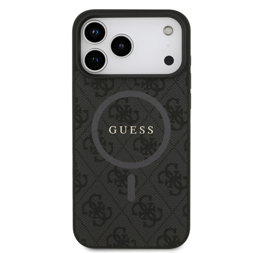 Guess Guess iPhone 17 Pro Max/iPhone 18 Pro Max Coque arrière MagSafe Logo 4G métallique classique - Noir