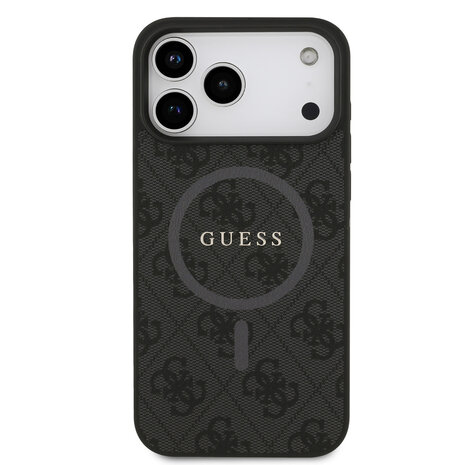 Guess Guess iPhone 17 Pro Max Back cover coque - MagSafe - 4G Classic Metal Logo - Noir