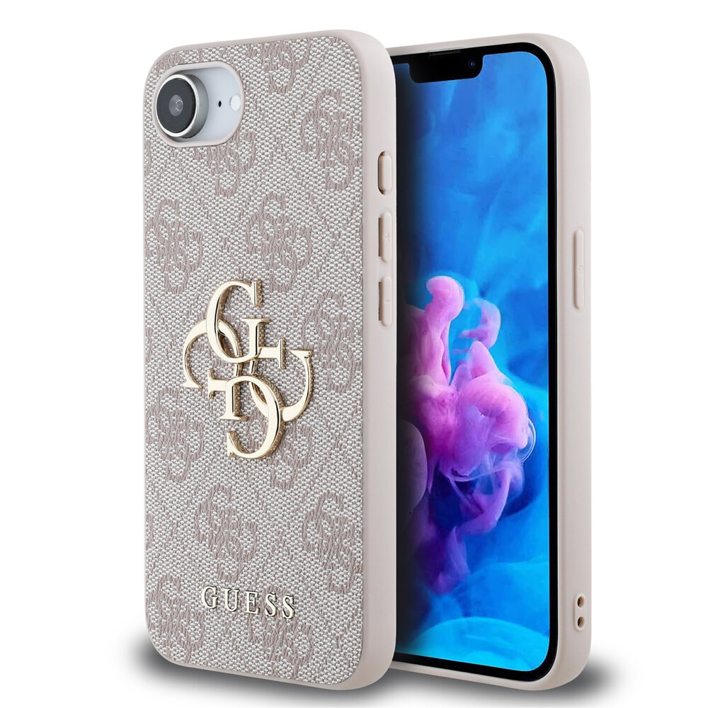 Guess Guess iPhone 16e & 17e Back cover coque - 4G - Big Metal Logo - Rose
