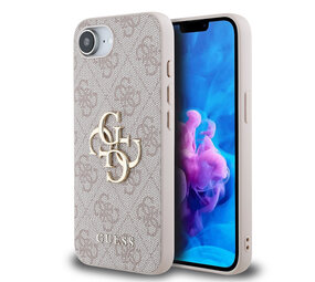 Guess Guess iPhone 16e & 17e Backcover hoesje - 4G - Big Metal Logo - Roze