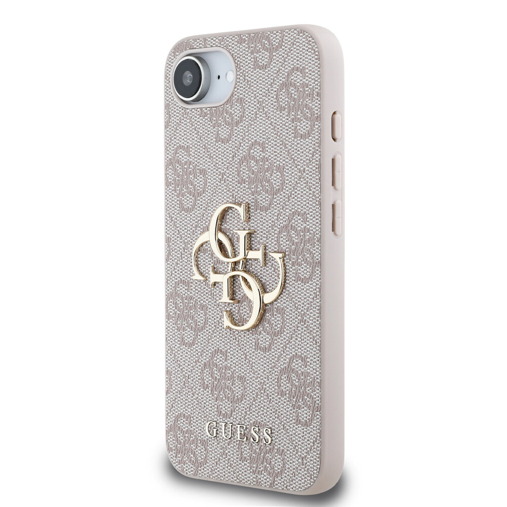 Guess Guess iPhone 16e & 17e Backcover hoesje - 4G - Big Metal Logo - Roze