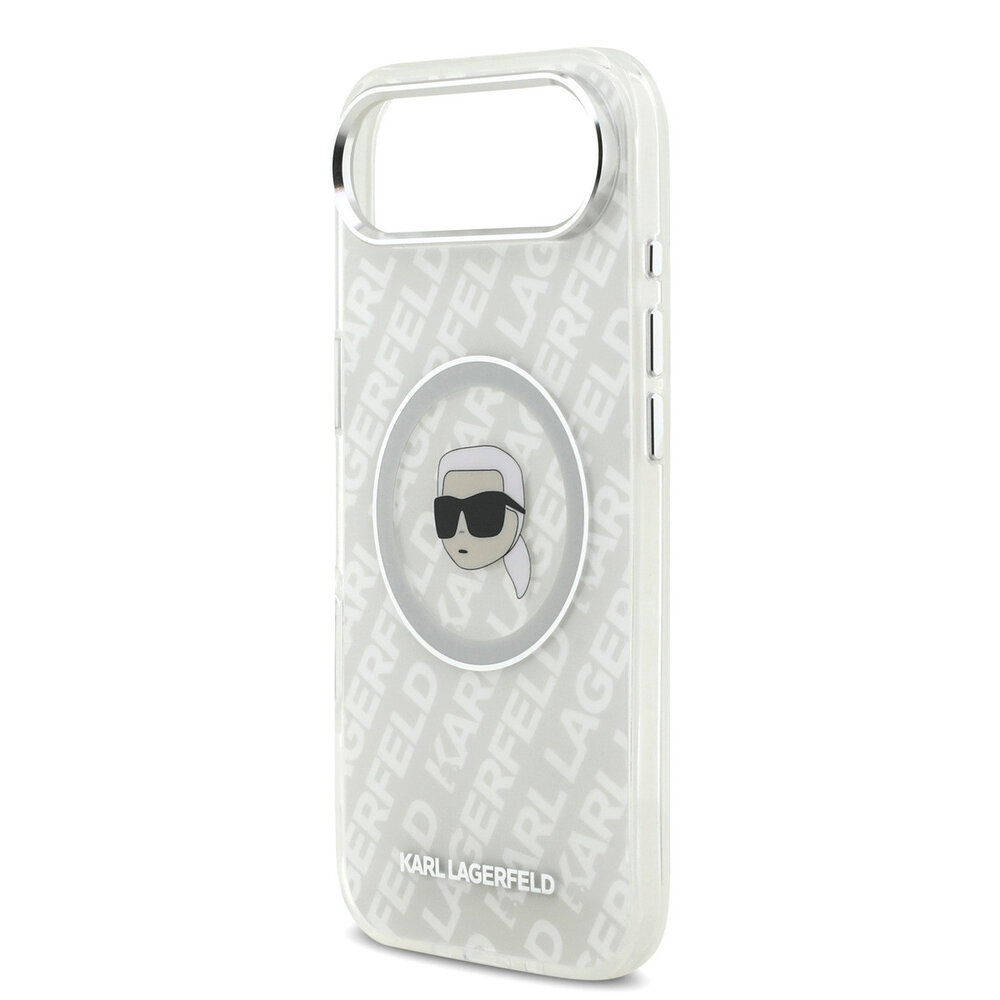 Karl Lagerfeld Karl Lagerfeld iPhone 17 Air Backcover hoesje - MagSafe - IML Karl Head Logo - Grijs