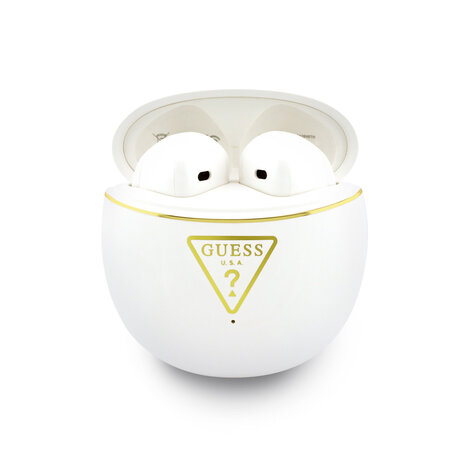 Guess Guess Oordopjes - TWS Gold Line Triangle Electroplate - Wit Guess Guess Oordopjes - TWS Gold Line Triangle Electroplate - Wit