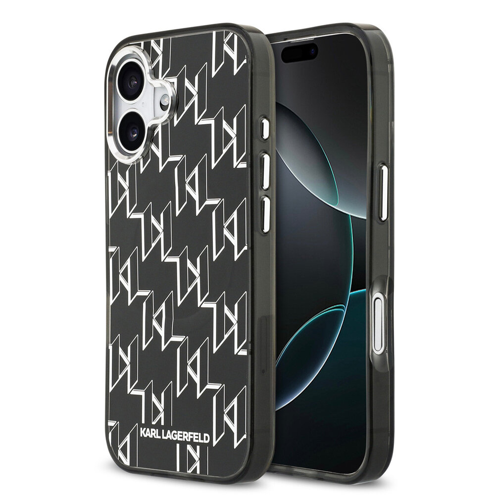 Karl Lagerfeld Karl Lagerfeld iPhone 17 Back cover case - HC MagSafe IML KL Monogram - Black