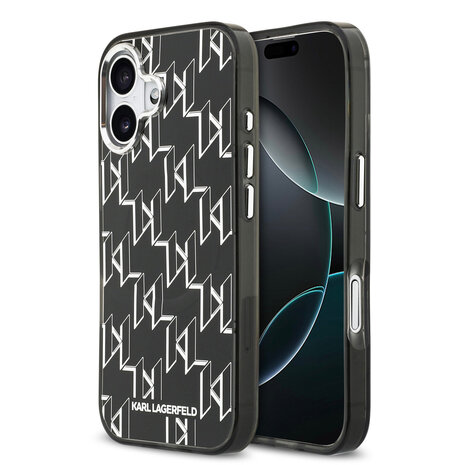 Karl Lagerfeld Karl Lagerfeld iPhone 17 Back cover case - HC MagSafe IML KL Monogram - Black