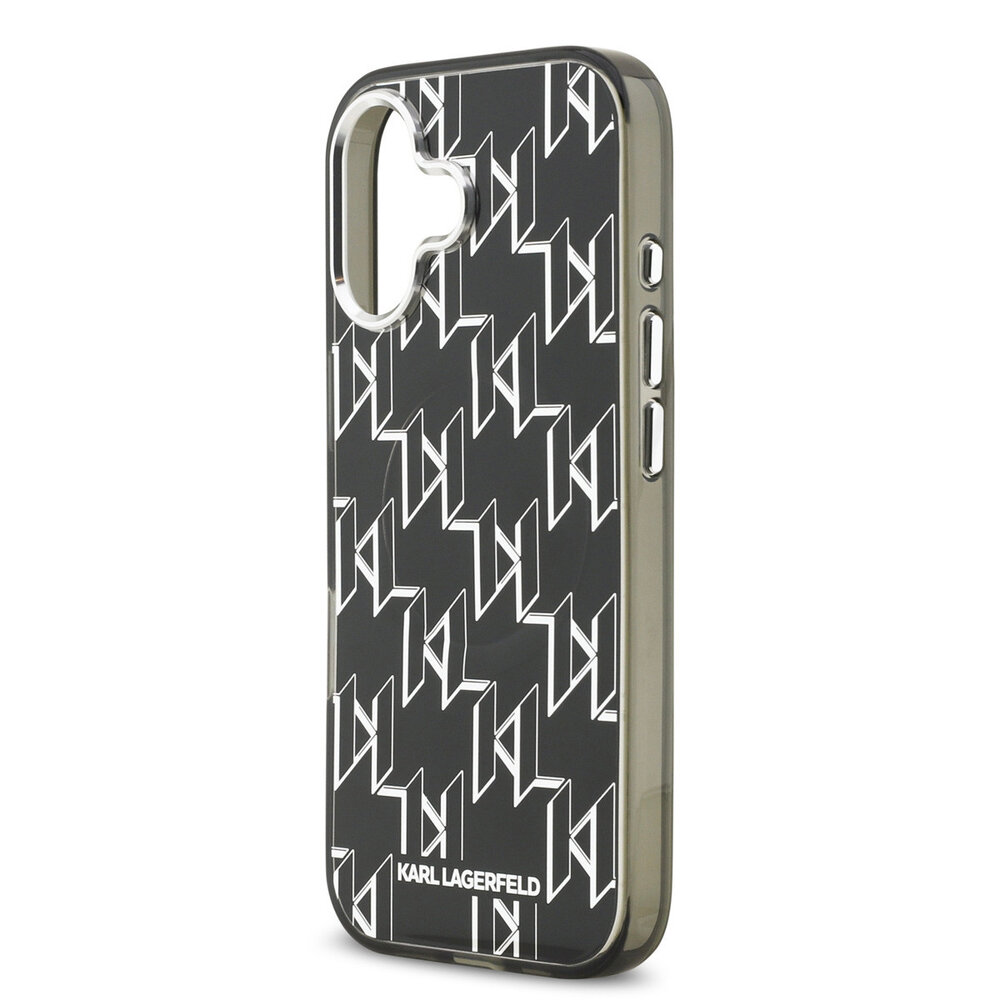 Karl Lagerfeld Karl Lagerfeld iPhone 17 Backcover hoesje - HC MagSafe IML KL Monogram - Zwart Karl Lagerfeld Karl Lagerfeld iPhone 17 Backcover hoesje - HC MagSafe IML KL Monogram - Zwart