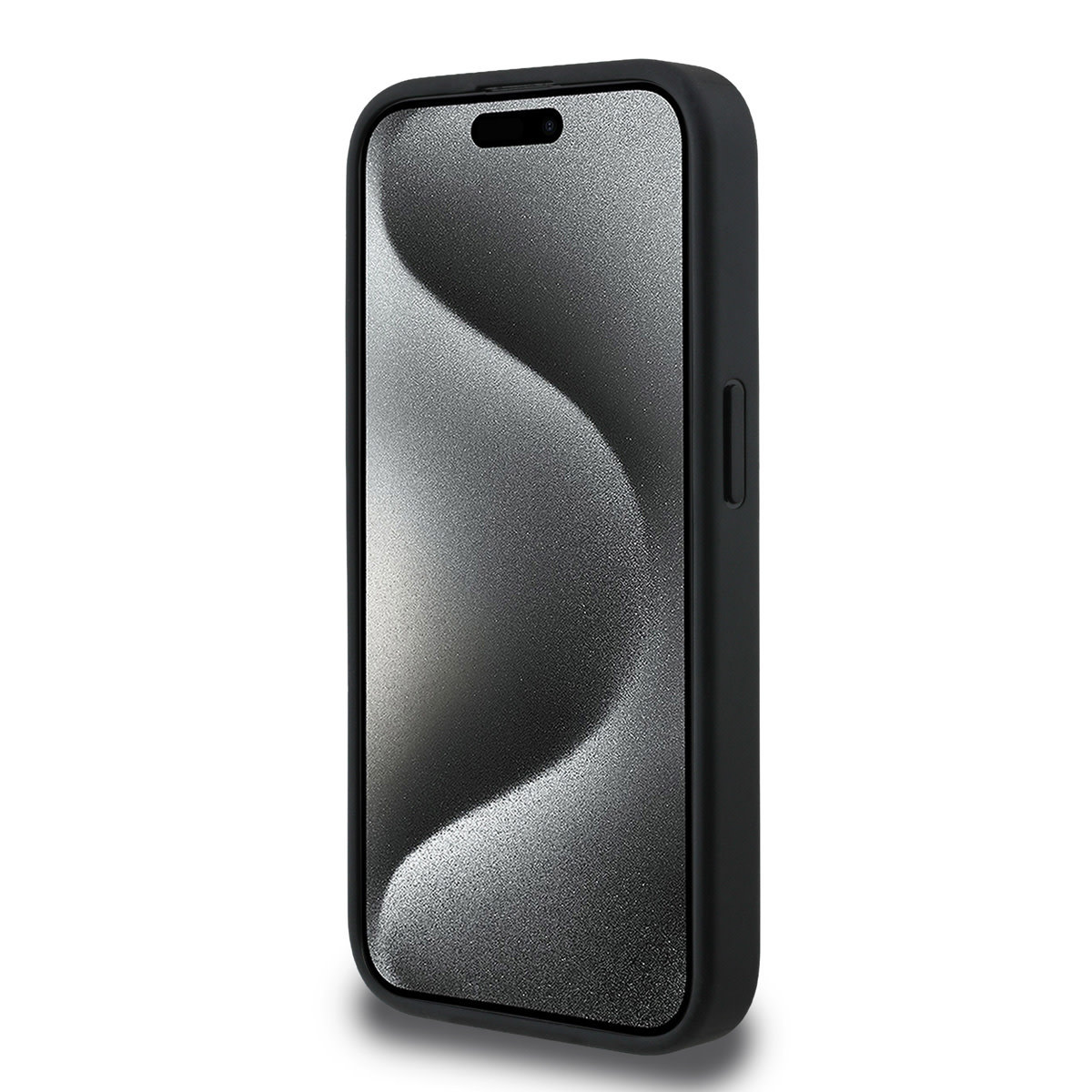 Guess Guess iPhone 15 Pro Backcover hoesje - HC O Grained PU Big 4G Logo - Zwart, foto 5 van 6