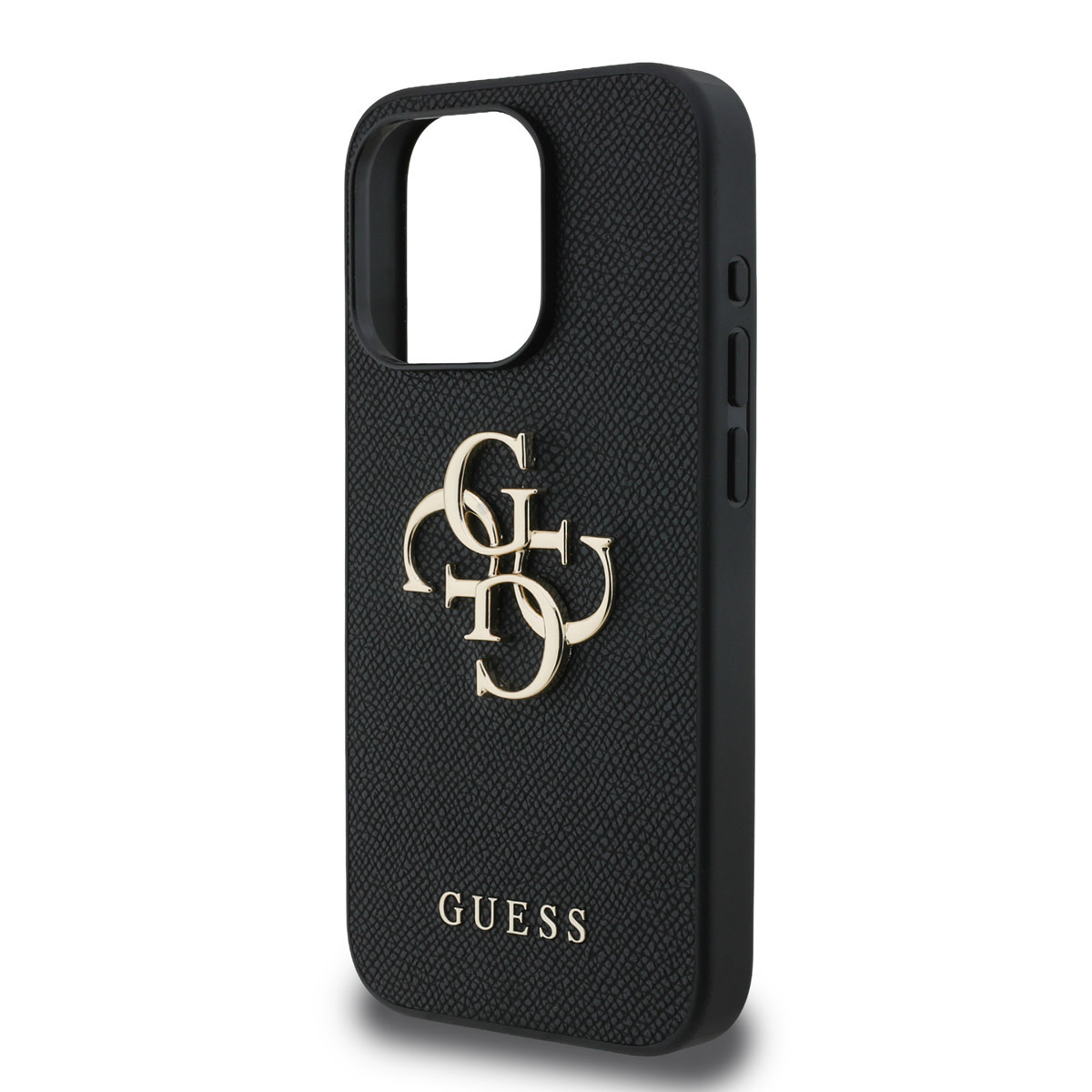 Guess Guess iPhone 15 Pro Backcover hoesje - HC O Grained PU Big 4G Logo - Zwart, foto 6 van 6