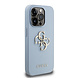 Guess Guess iPhone 15 Pro Back-Cover hul - HC O Grained PU Big 4G Logo - Blau