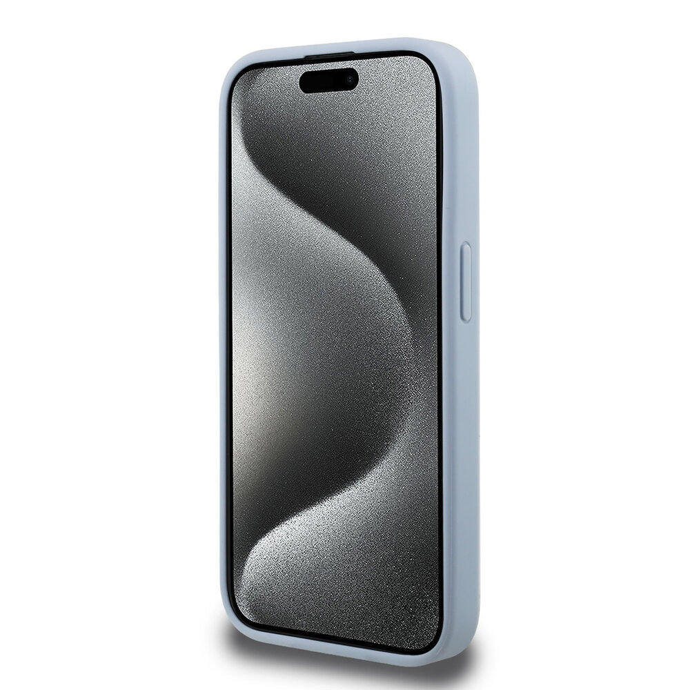 Guess Guess iPhone 15 Pro Back-Cover hul - HC O Grained PU Big 4G Logo - Blau