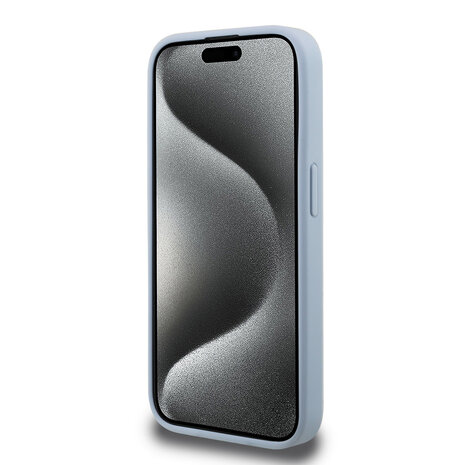 Guess Guess iPhone 15 Pro Backcover hoesje - HC O Grained PU Big 4G Logo - Blauw Guess Guess iPhone 15 Pro Backcover hoesje - HC O Grained PU Big 4G Logo - Blauw