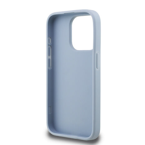 Guess Guess iPhone 15 Pro Back-Cover hul - HC O Grained PU Big 4G Logo - Blau
