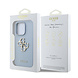 Guess Guess iPhone 15 Pro Back-Cover hul - HC O Grained PU Big 4G Logo - Blau
