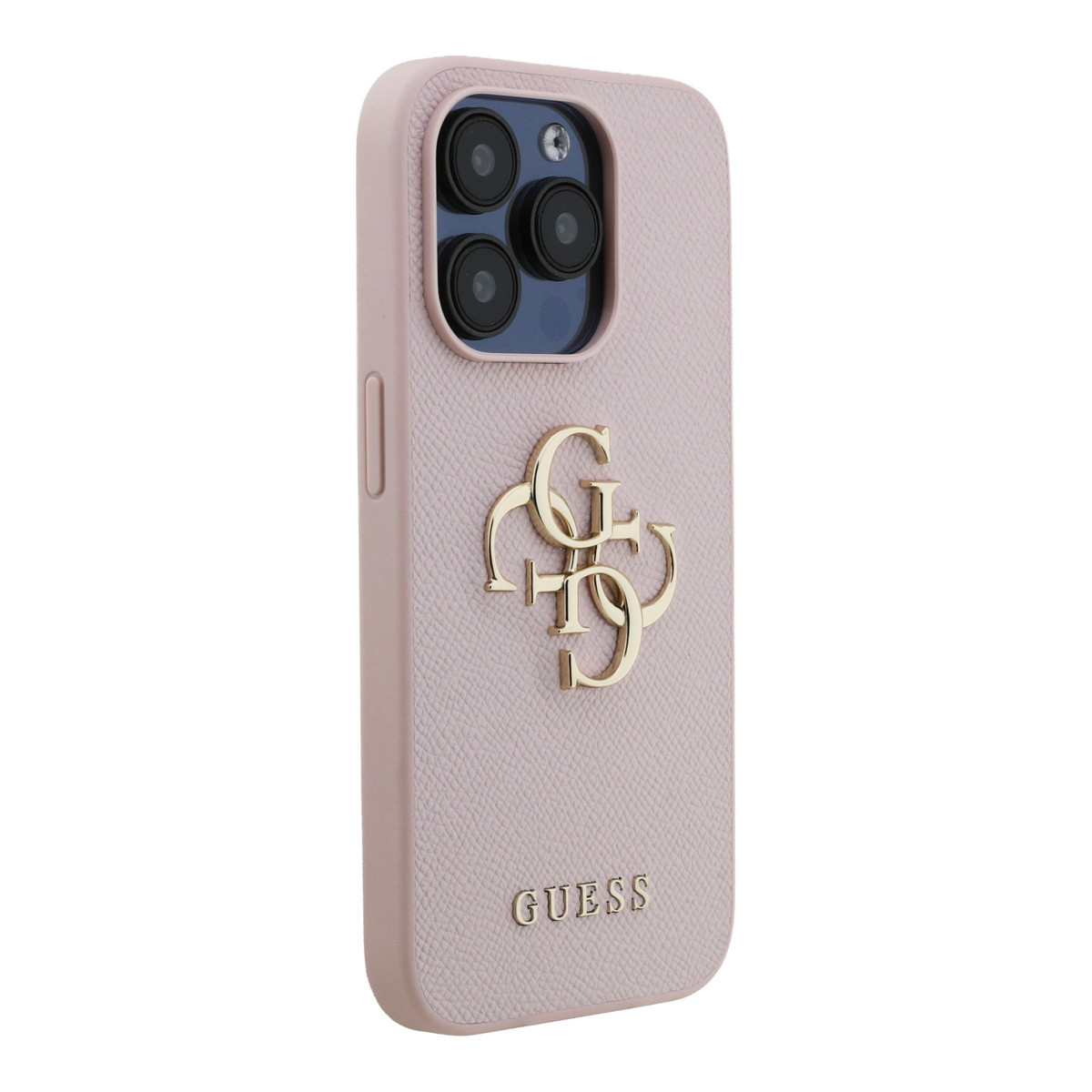 Guess Guess iPhone 15 Pro Backcover hoesje - HC O Grained PU Big 4G Logo - Roze, foto 4 van 6