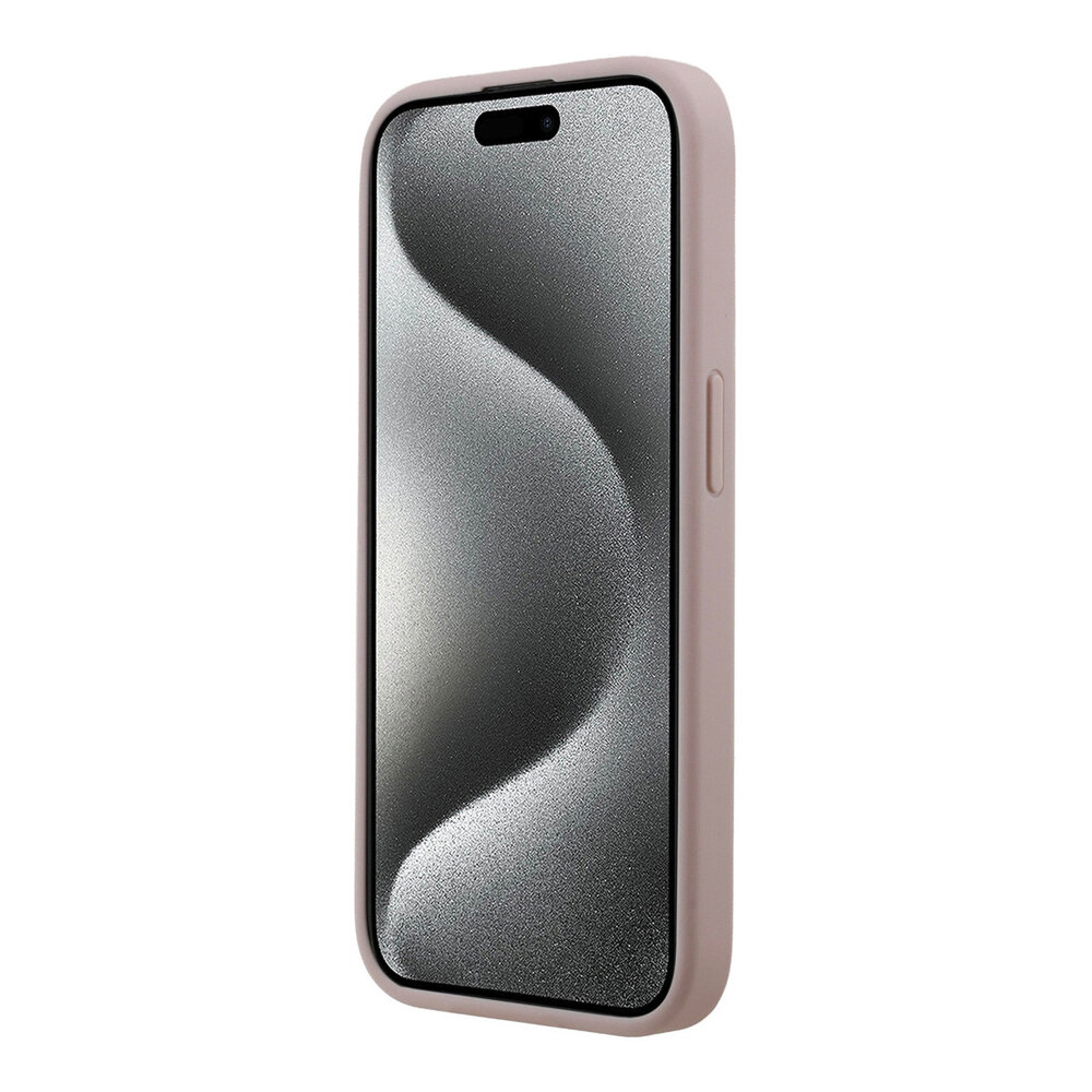 Guess Guess iPhone 15 Pro Back cover case - HC O Grained PU Big 4G Logo - Pink Guess Guess iPhone 15 Pro Back cover case - HC O Grained PU Big 4G Logo - Pink