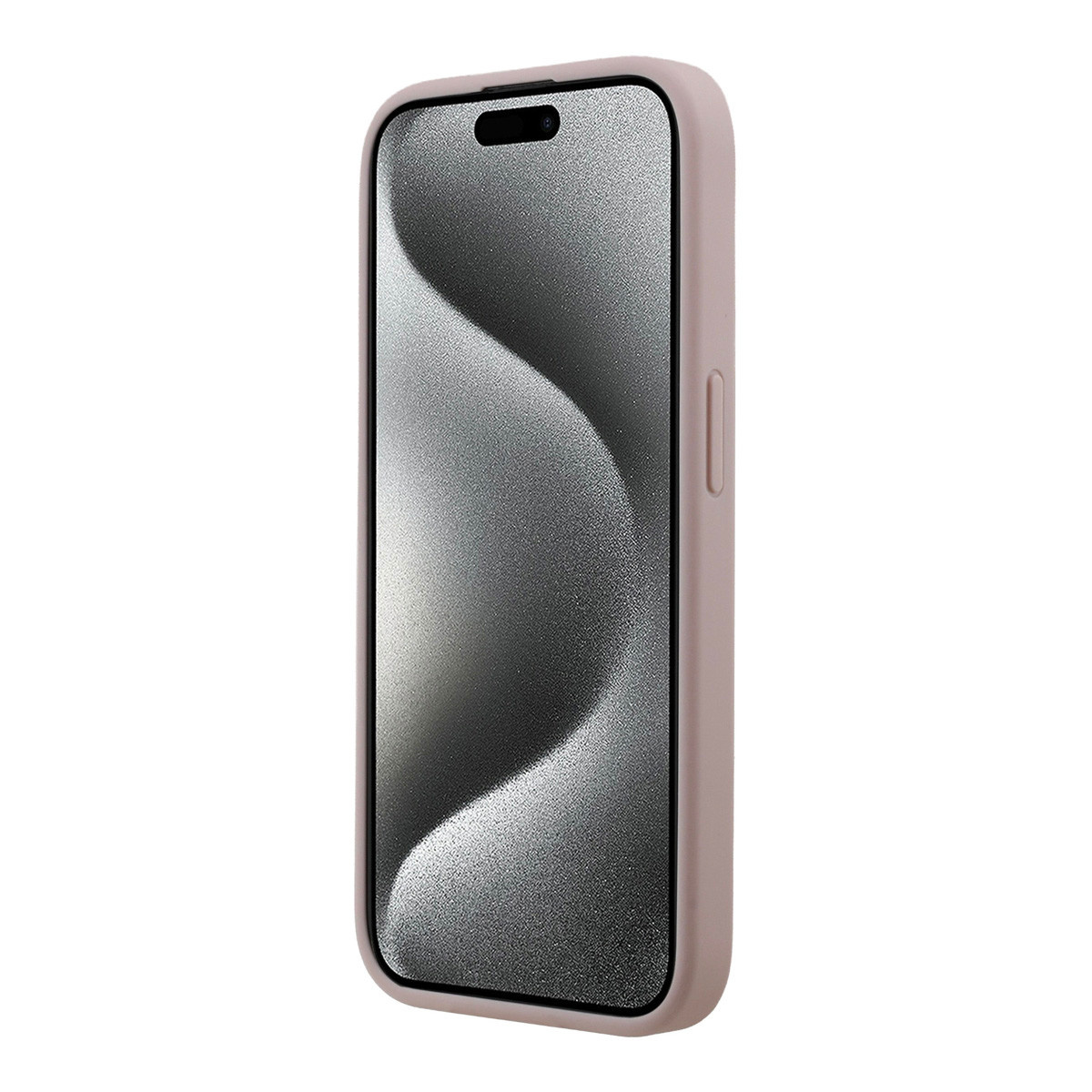 Guess Guess iPhone 15 Pro Backcover hoesje - HC O Grained PU Big 4G Logo - Roze, foto 5 van 6