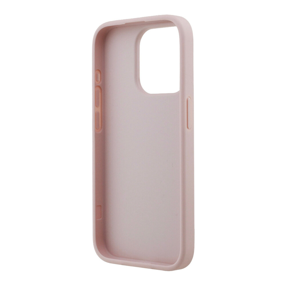 Guess Guess iPhone 15 Pro Backcover hoesje - HC O Grained PU Big 4G Logo - Roze Guess Guess iPhone 15 Pro Backcover hoesje - HC O Grained PU Big 4G Logo - Roze