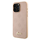 Guess Guess iPhone 15 Pro Back cover case - HC O PU Saffiano Peony - Pink Guess Guess iPhone 15 Pro Back cover case - HC O PU Saffiano Peony - Pink